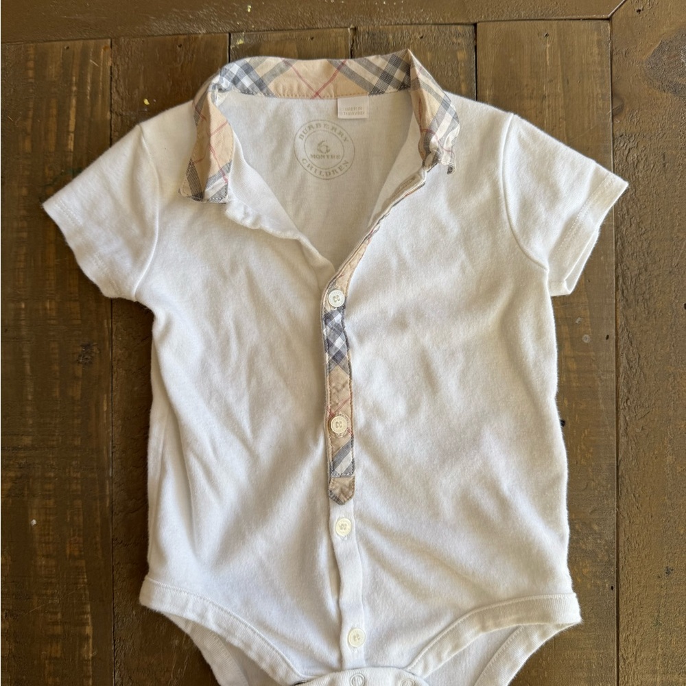 Burberry White Garment with Red Label